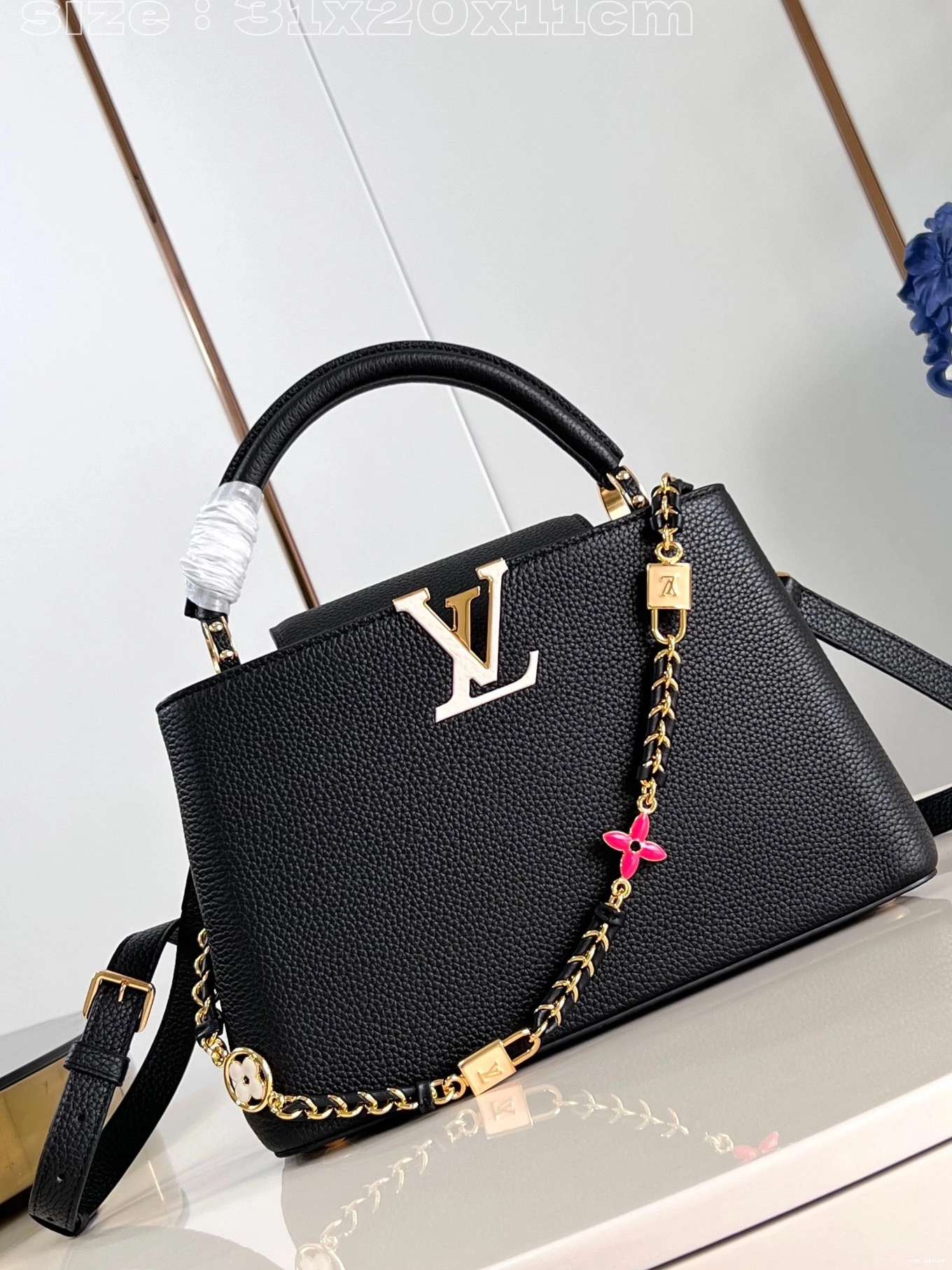 Cheap CAPUCINES VUITTON BB-31.5*20*11CM LOUIS 0804